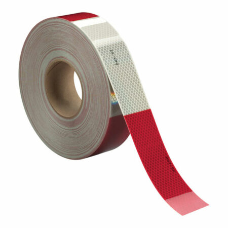 CINTA BARRICADA ROJO-BLANCO 2 X 45.7 MTS LARGO REFLEJANTE (3M)