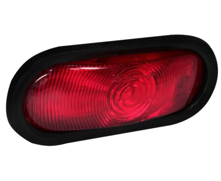 2250-2R  LAMPARA SELLADA ROJA P/EMBUTIR OVAL.