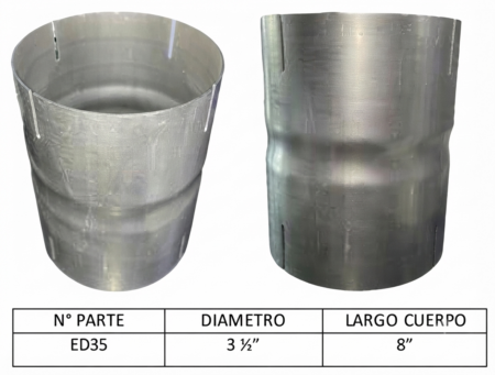 ED 35           ENSAMBLE DOBLE 3 1/2" ALUMINIZADO