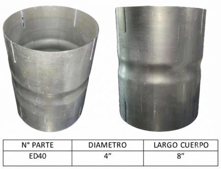 ED 40           ENSAMBLE DOBLE 4" ALUMINIZADO