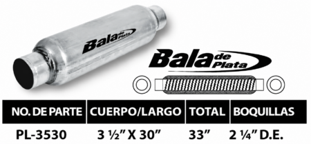 PL-3530 SIL.DEP.BALA DE PLATA 30" X 3 1/2"